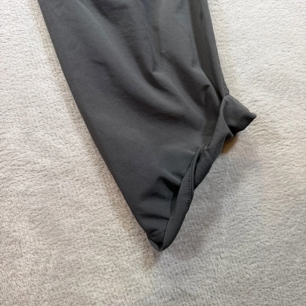 Prana On The Go Pants Charcoal Gray Tapered Leg Pleated Front W4UPTP315 Small